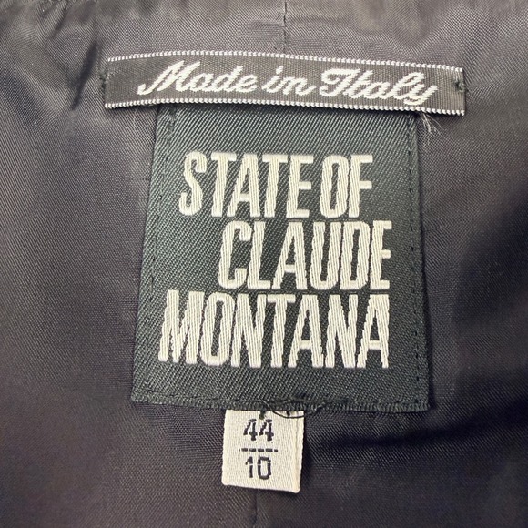 State of Claude Montana Black Blazer & Tank Top Set Made in Italy Tuxedo Lapel - Picture 9 of 12